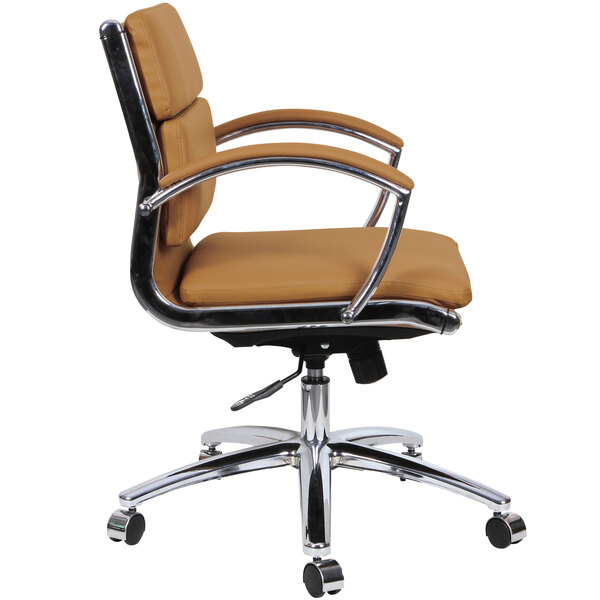 Camel Leather Desk Chair / Binx Leather Executive Office Chair