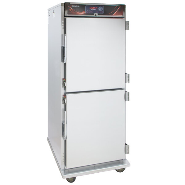 a white refrigerator with two doors