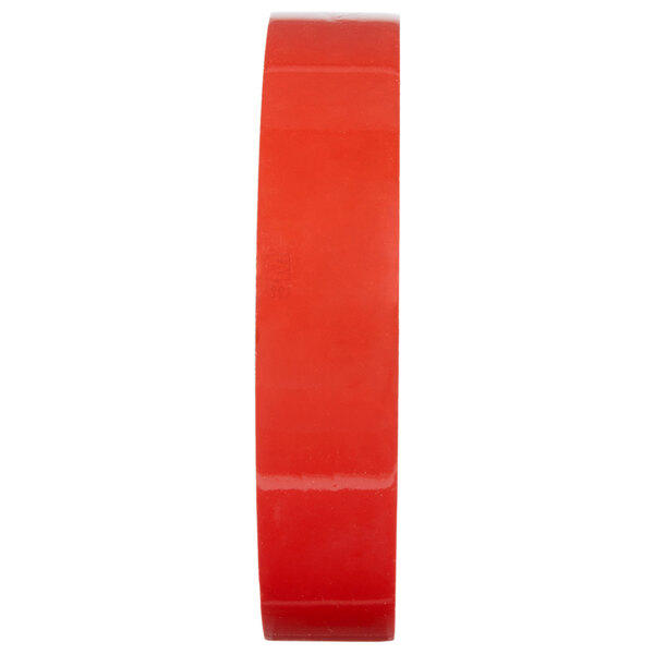 A red rectangular object with a white border.