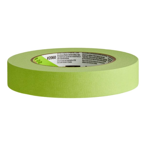 3M Scotch™ 1" x 60 Yards Green Masking Tape 2060-24A - 36/Case