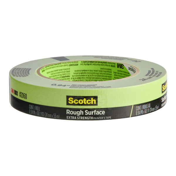 3M Scotch™ 1" x 60 Yards Green Masking Tape 2060-24A - 36/Case