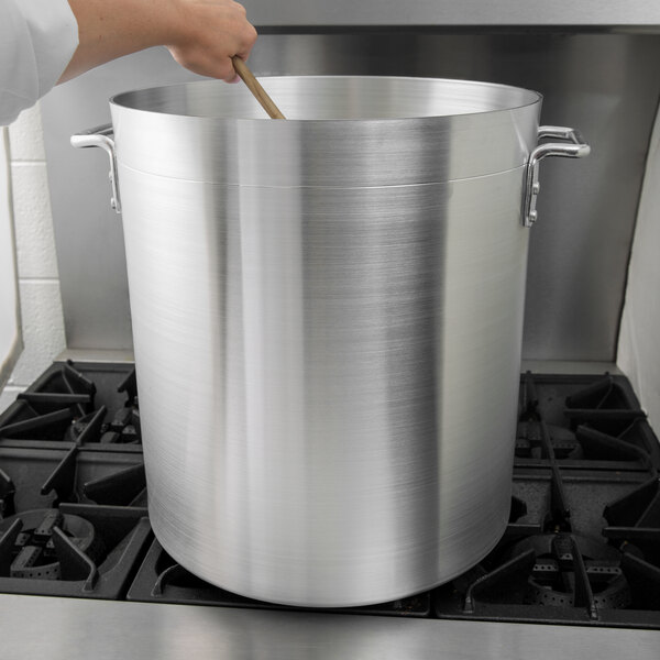 Choice 60 Qt. Standard Weight Aluminum Stock Pot