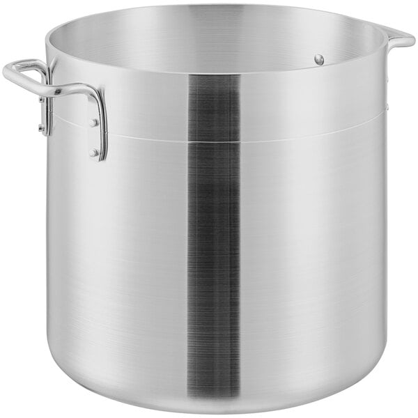 Choice 20 Qt. Standard Weight Aluminum Stock Pot with Cover
