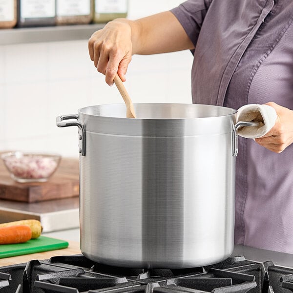 Choice 20 Qt. Standard Weight Aluminum Stock Pot