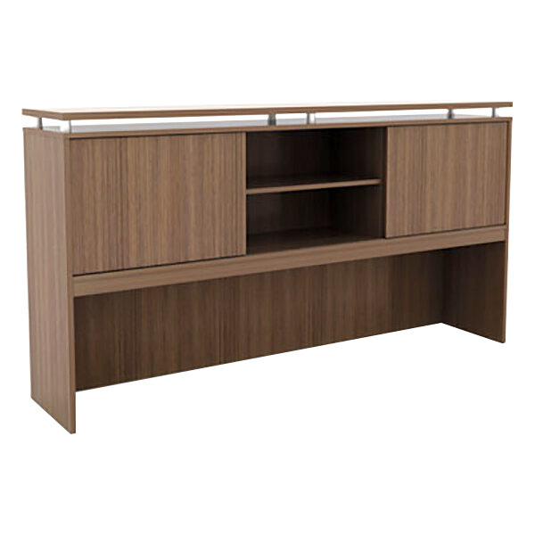 Alera Alese267215wa Sedina 72 X 15 42 1 2 Walnut Desk Hutch Alera Alese267215wa Sedina 72 X 15 42 1 2 Walnut Desk Hutch With Sliding Doors