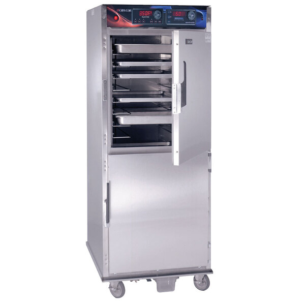 A large stainless steel Cres Cor roast-n-hold convection oven.