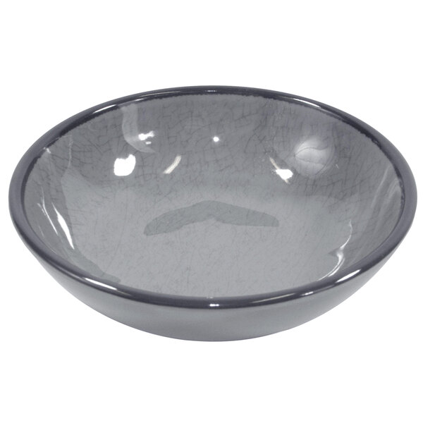 Elite Global Solutions Db51m Mojave Vintage California 10 Oz Gray Small Round Crackle Bowl 6 Case