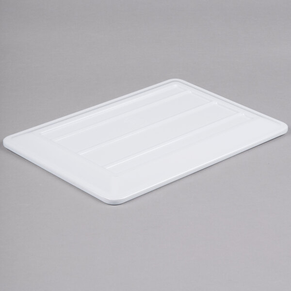 A white rectangular Elite Global Solutions melamine serving platter.