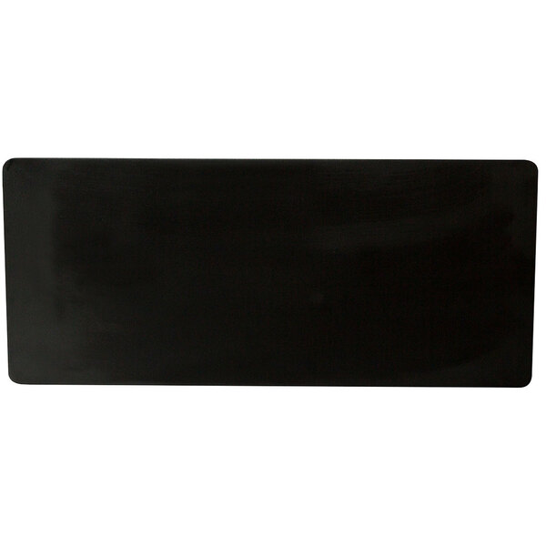 A black rectangular melamine and bamboo flat board.
