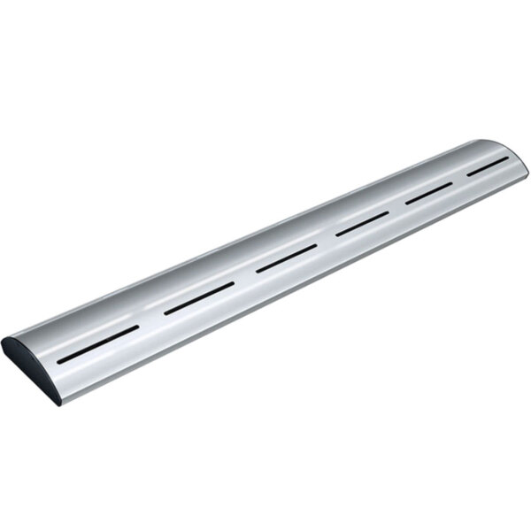 A white Hatco curved metal strip with three holes.