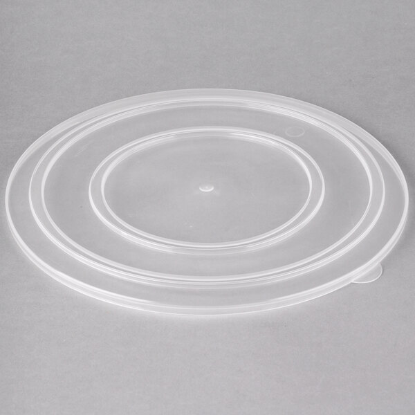 a clear plastic container with rings