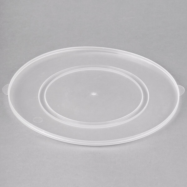 a plastic container with a circle