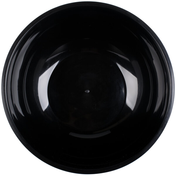 A black Fineline high profile plastic catering bowl.