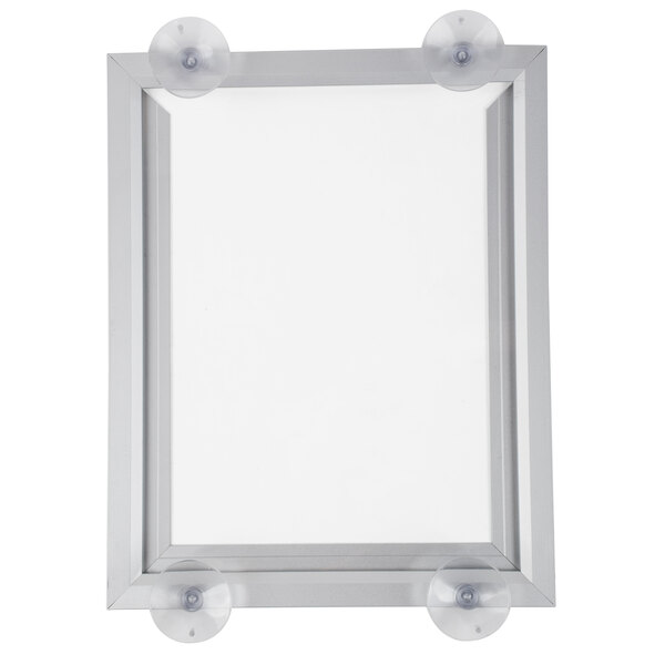 An Aarco aluminum window mount slide frame with suction cups.