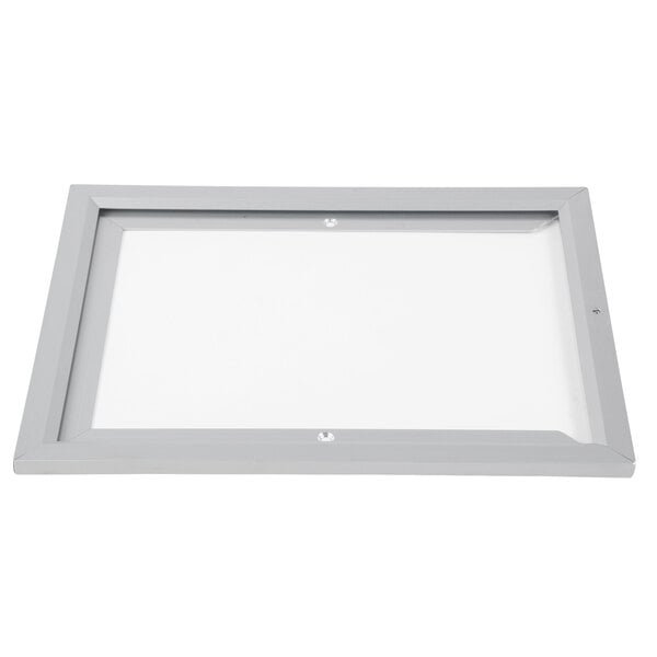 An Aarco aluminum rectangular slide frame with white background and black lines.