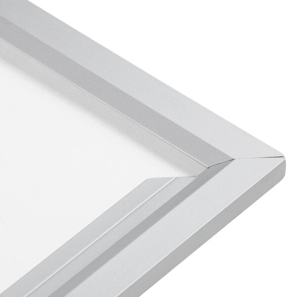 A close-up of a silver Aarco Insta Frame.