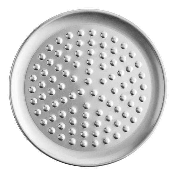 An American Metalcraft aluminum pizza pan with nibs.