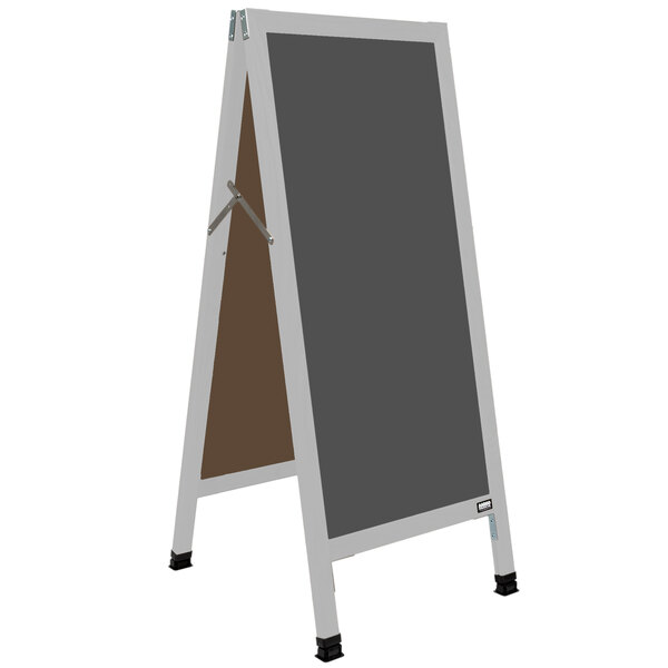 a black board with a brown frame