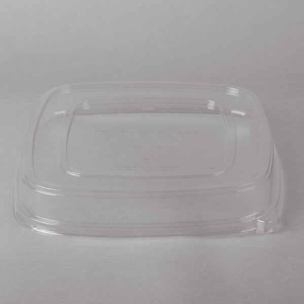 A clear plastic Eco-Products lid on a clear container.