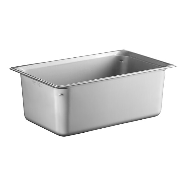A Hobart stainless steel catch pan on a white background.