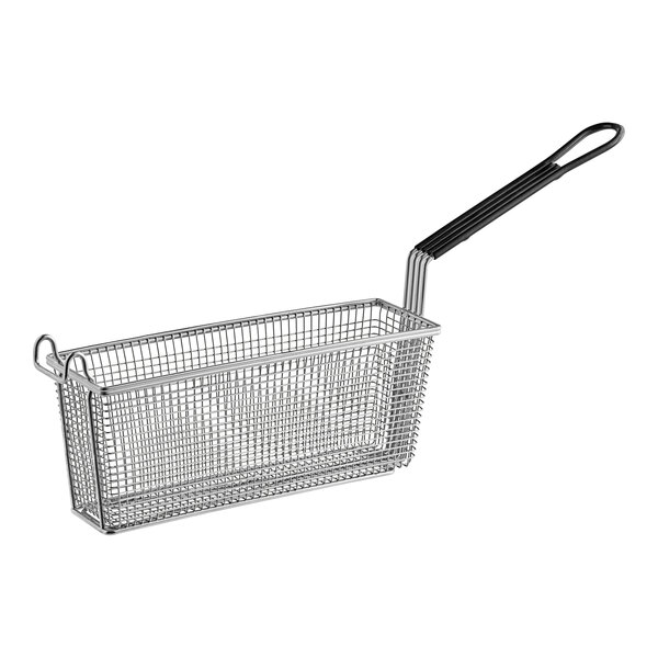 An Anets triple size fryer basket with a front hook.