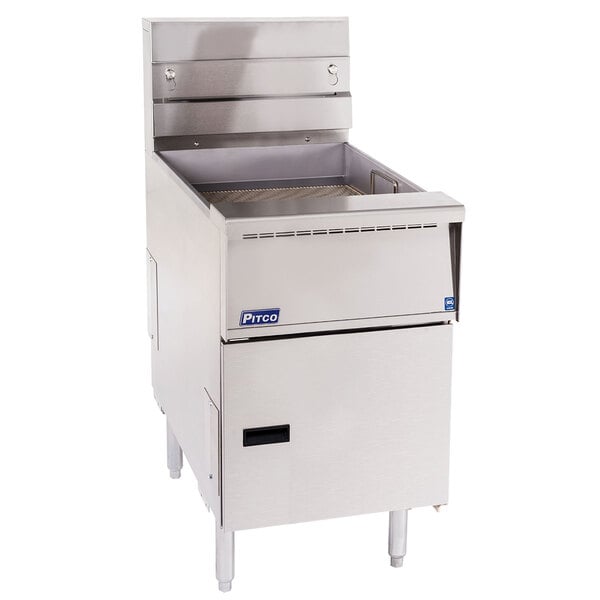 a large stainless steel fryer