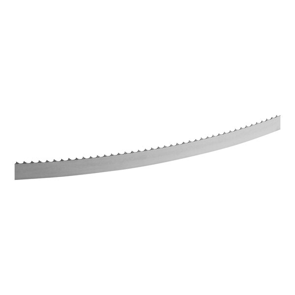 A Hobart band saw blade with sharp teeth.