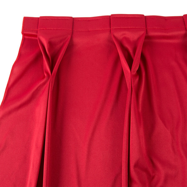 a red skirt with pleats