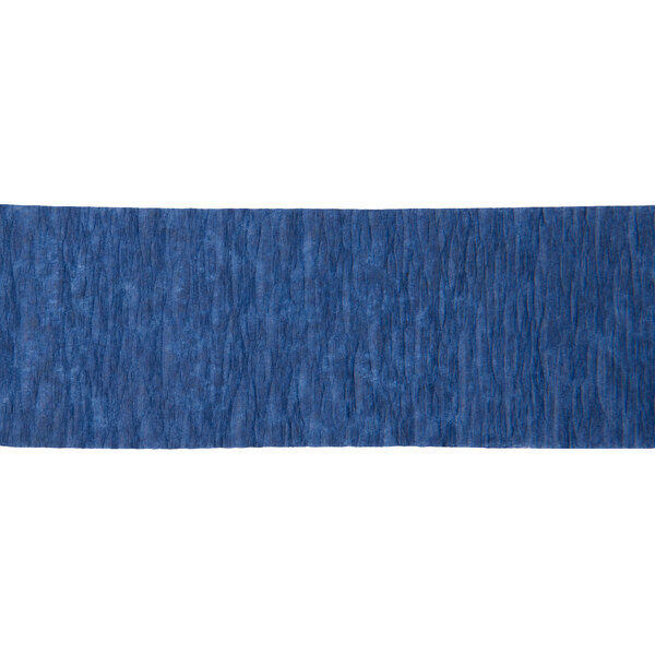 A long, thin navy blue paper streamer.