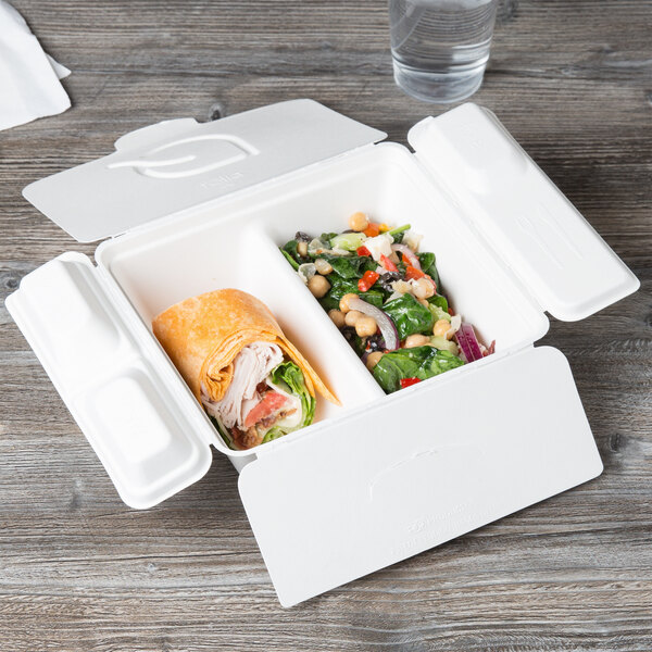 a sandwich in a styrofoam container