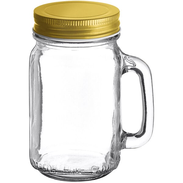 Acopa Dusk 3 Gallon Glass Jar with Black Metal Lid