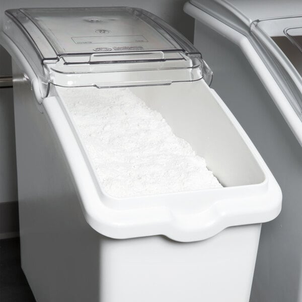 A white Continental ingredient storage bin with a lid.