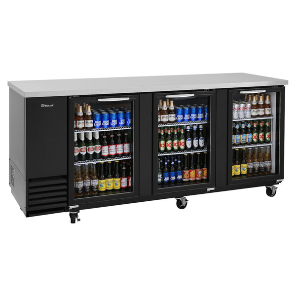 Turbo Air Tbb 4sg 90 Glass Door Back Bar Refrigerator