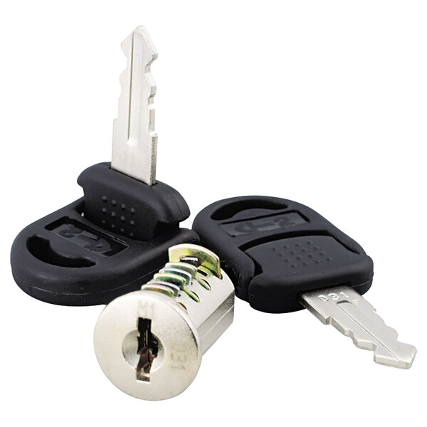 close-up of a black key with a black rubber cover