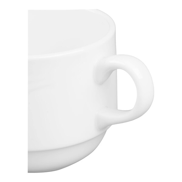 Libbey Elan 8.5 oz. Royal Rideau White Porcelain Stacking Cup - 36/Case