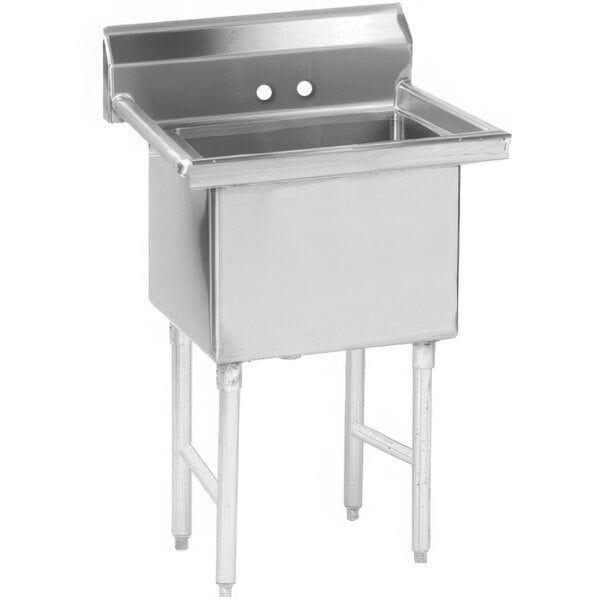 An Advance Tabco stainless steel one compartment pot sink on a counter.