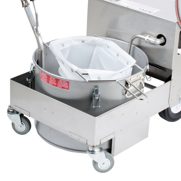 MirOil BD505 55 lb. Fryer Oil Electric Filter Machine and Discard Trolley