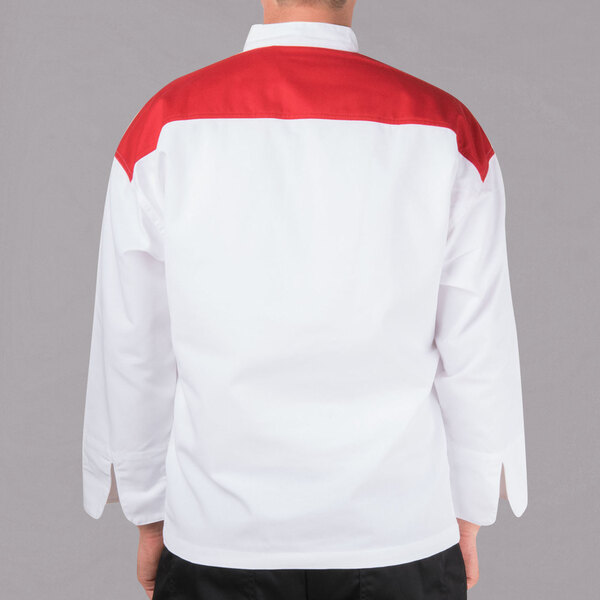 Chef Revival Corporate J027RD White Unisex Customizable Executive Long