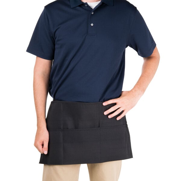 black waist apron