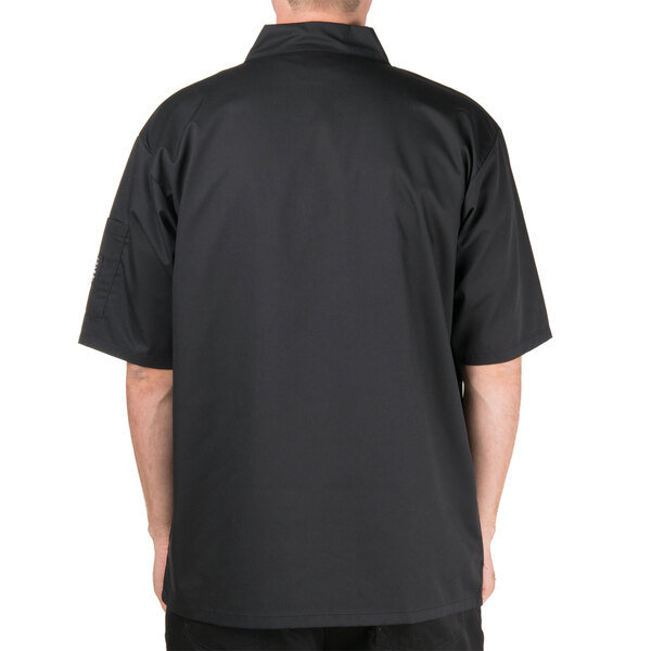 a man wearing a black shirt