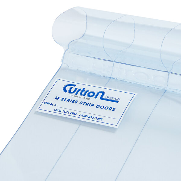 A clear plastic bag with a label for a 6 pack of Curtron Polar Reinforced Replacement Door Strips.