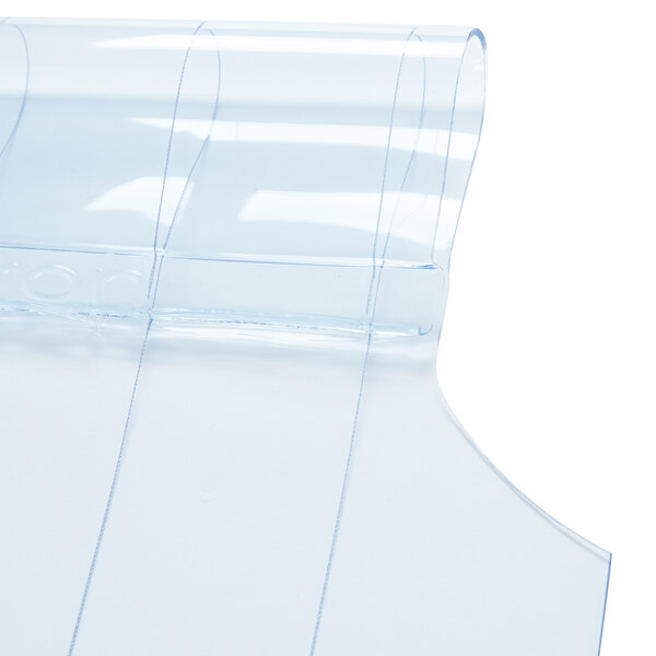 A clear plastic tube with a curved edge.