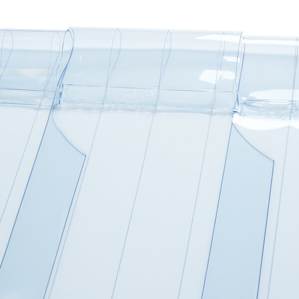 Clear plastic Curtron replacement strips for strip doors.