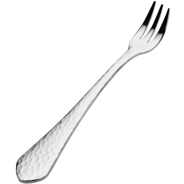 A Bon Chef stainless steel cocktail fork with a silver handle.