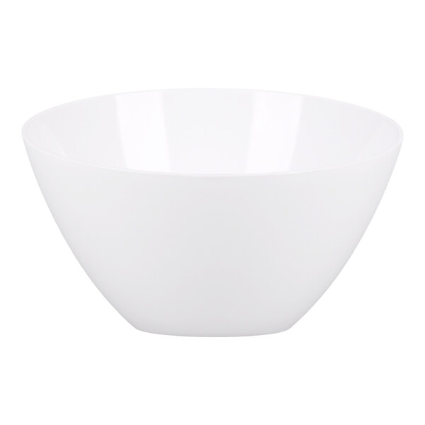 American Metalcraft Endurance 3.5 Qt. White Angled Round Melamine Serving Bowl