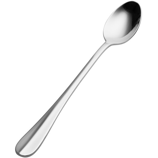 A Bon Chef stainless steel iced tea spoon with a silver handle.