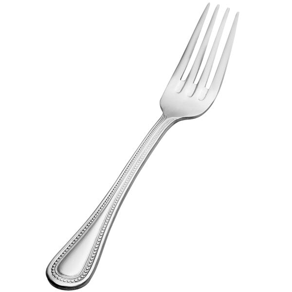 A Bon Chef stainless steel dinner fork with a silver handle.