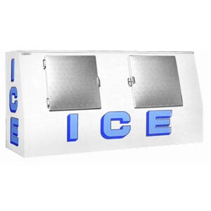 A white Polar Temp ice merchandiser with blue letters.