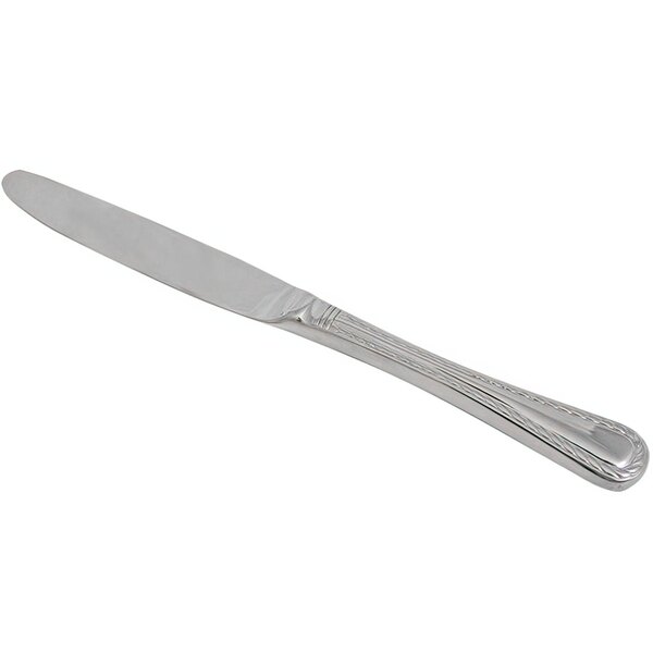 A Bon Chef stainless steel dinner knife with a hollow handle.