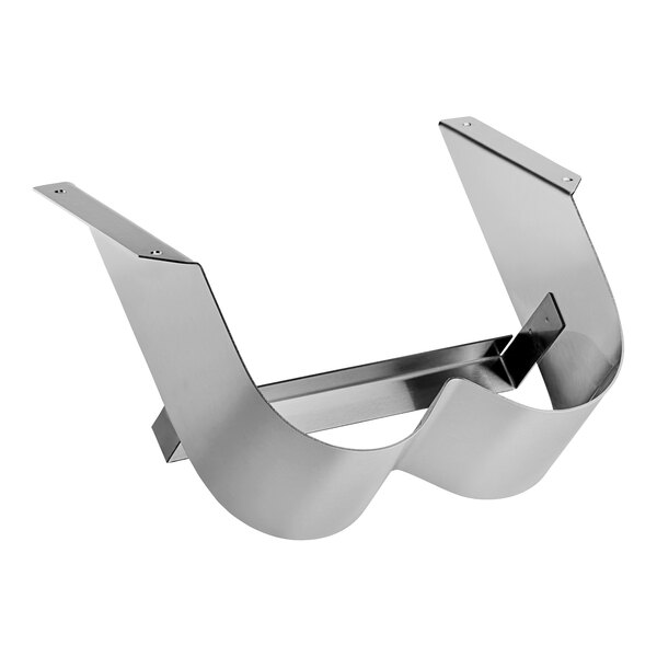 A Steril-Sil stainless steel flatware organizer with two curved corners.